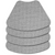 Merritt Wedge Placemats, Gray -  Set of 4 (23979)