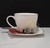 Just Dough It Replica White Cup of Tea on Saucer with Teaspoon (W0511W)