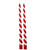 TAG Christmas Twist Taper Candles 12", Red & White - Set of 2 (G18577)