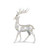 RAZ Imports Glittered Silver Deer, Left Facing - 14" (4401655A)