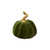 One Hundred 80 Degrees Flocked Pumpkin, Green with gold stem - 5" (EM2656C)