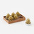One Hundred 80 Degrees Gold Pinecone Tea Lights, Box of 6 (NE0433)