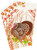 Caspari Paper Guest Towel Napkins, Turkey and Berries - 2 Packs (18240G)
