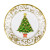 Caspari Round Paper Salad/Dessert Plates, Gilded Tree - 2 Packs (18100SP)