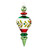 Raz Imports 2024 Finial Ornament - Silver Band, 7" (4424511B)