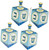 Caspari Die-Cut Gift Tags, Dreidel - 2 Packs (TAG10113)