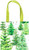 Caspari Small Square Gift Bag, White Christmas (10095B1.5)