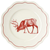 One Hundred 80 Degrees, 10" Melamine Plate, Scalloped Yuletide Stag - Grazing (ME099D)