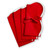 TAG Scallop Napkins, Red - Set of 4 (G20420)