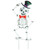 Hanna's Handiworks Lawn Stake, Spooky Skeleton - Red bow (55006B)