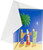 Caspari Boxed Christmas Cards, 3 Wise Men & Palm Tree - 15 Cards (104101)