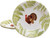 Caspari Round Paper Salad/Dessert Plates, Turkey Among Ferns - 2 Packs (18770SP)