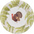 Caspari Round Paper Salad/Dessert Plates, Turkey Among Ferns - 2 Packs (18770SP)