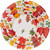 Caspari Round Paper Dinner Plates, Swirling Leaves White - 2 Packs (18740DP)