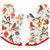 Now Designs Oven Mitts, Season's Tweetings - Set of 2 (JOM4070D)
