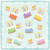 Caspari Square Paper Salad/Dessert Plates, Cake Frosting - 2 Packs (18860SP)