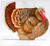 Caspari Die-Cut Placemat, Turkey (1401PPDC) Caspari Die-Cut Placemat, Turkey (1401PPDC)