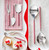 TAG Serving Utensils, Red & White Stripe - Set of 2  (G20629)