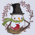Park Designs Dishtowel, Snowman and Berry Wreath (7499-445)