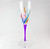 Gage Trix Murano Style Champagne Flute, Purple Stem (VA122-PURPLE)