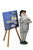 Byers' Choice Caroler, Claude Monet with Easel (2267M)