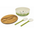 Paperproducts Design Bamboo Salad Bowl Set, Meadow Buzz (50004)