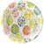 Caspari Round Paper Salad/Dessert Plate, Les Oeufs - 2 Packs (18990SP)