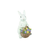 Hanna's Handiworks Figure - Flower Basket Bunny, White  (65465B)