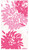 Caspari Paper Guest Towel Napkins, Chrysanthemum Raspberry - 2 Packs (19011G)