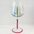 Gage 8oz Wine Glass, Timeless Venetian Outline - Red Stem (VA721RED)
