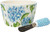 Boston International Small Ceramic Dip Bowl and Spreader Serving Set, Blue Hydrangea (KAC26004)