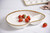Pampa Bay Titanium-Plated Porcelain 2 Section Serving Piece, Gold/White (CER-2569-WG)