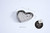 Pampa Bay Love is in the Air Small Porcelain Heart Dish, Silver (CER-2643)