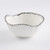 Pampa Bay Salerno Medium Bowl, White/Silver (CER-1719-W)