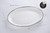 Pampa Bay Salerno Oval Platter, White/Silver (CER-2711-W)
