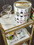 Mud Pie Bar Vinyl Ice Bucket with Tongs Set, White (42180019)