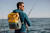 Picnic Time On The Go Roll-Top Backpack Cooler, Yellow with Gray & Blue Accents (616-00105-000-0)