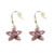 Origin Shiny Silver/Purple Flower Earring (383-4)