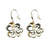Origin Shiny Silver Flower Earring - Gold Combination (340-7)