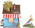 Department 56 Snow Village, The Semi-Quincentennial Fireworks with Stars and Stripes Light Up Building and Figurine Set (6018464)