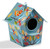 TAG Hand Painted Feathers Bird House (G21314)