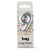 TAG Metallic Silver Digit Candle - "9" (G21930-S9)