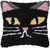 C&F Home Spooky Cat Face Hooked Mini Pillow 8" x 8" (C44488047)