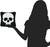 C&F Home Skull Hooked Mini Pillow 8" x 8" (C44488079)