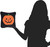 C&F Home Pumpkin Hooked Mini Pillow 8" x 8" (C44488132)