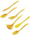 Gourmac 7.5" Melamine Mini Utensils, Yellow - Set of 6 (3517X6YL)