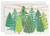 Caspari Lighted Christmas Trees Small Boxed Christmas Cards - 15 Cards (105108)