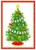 Caspari Boxed Christmas Cards, Festooned Tree - 15 Small Cards (106107)
