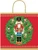 Caspari Small Square Gift Bag, Nutcracker Wreath (10187B1.5)