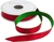 Caspari Green & Red Reversible Satin Ribbon - 27 Foot Spool (R722)